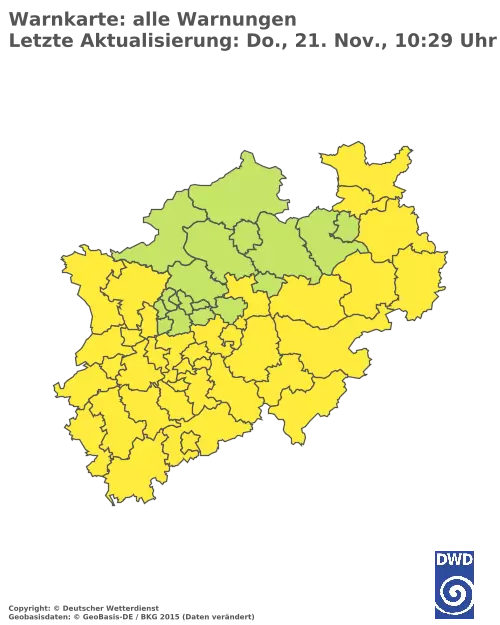 Aktuelle Wetterwarnungen für  Recklinghausen