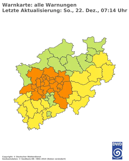 Aktuelle Wetterwarnungen für  Recklinghausen